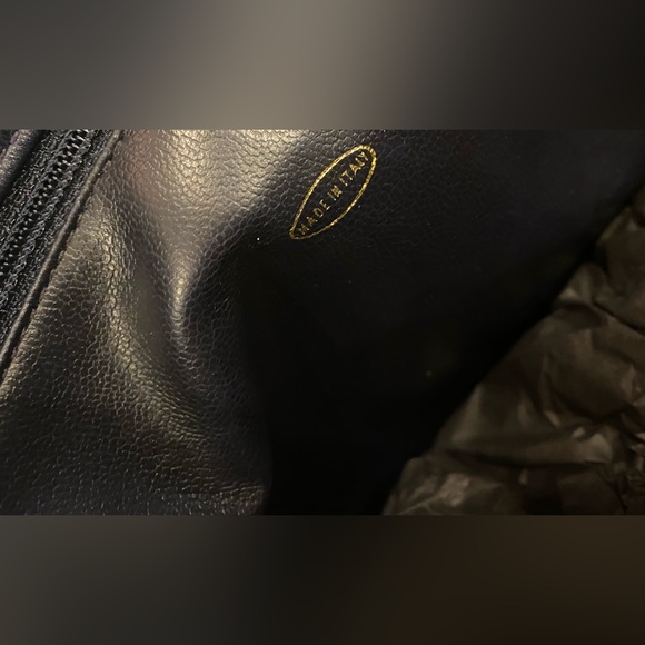 Rare Chanel quilted shoulder bag | Navy blue leather | Gold hardware - Picture 9 of 9